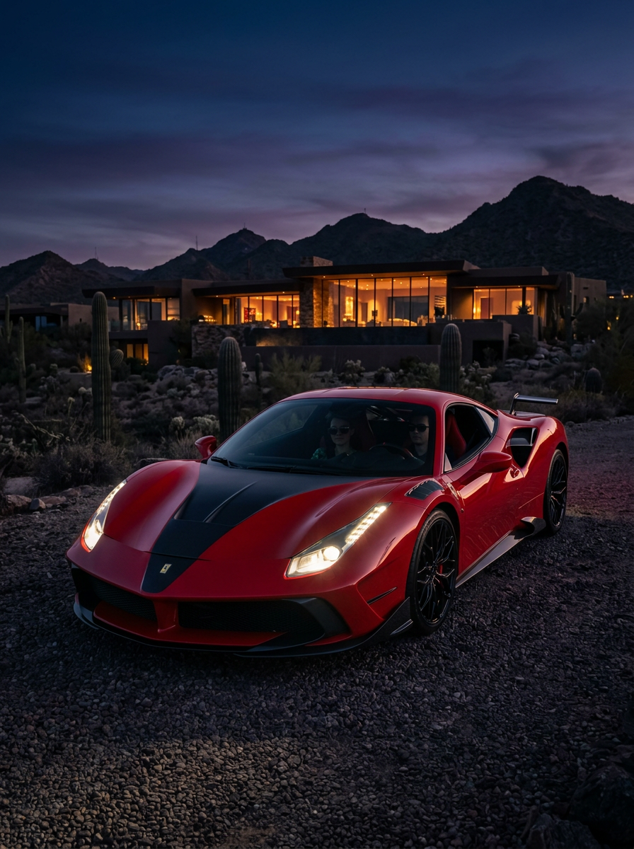 Ferrari 488 GTB front three-quarter view